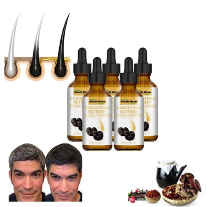 مستخلص GANODERMA NUTRIENT لتحفيز إنتاج الميلانين للتخلص من الشيب بشكل طبيعي و دائم للرجال والنساء.